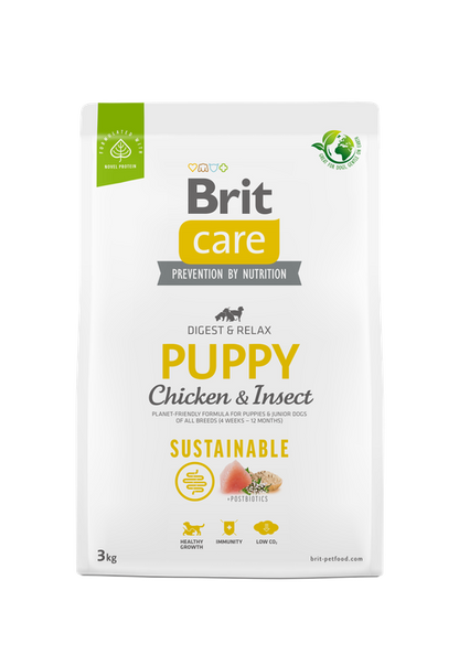 Brit Care Dog Sustainable Puppy - за кученца от всички породи за добро храносмилане и засилване на имунитета