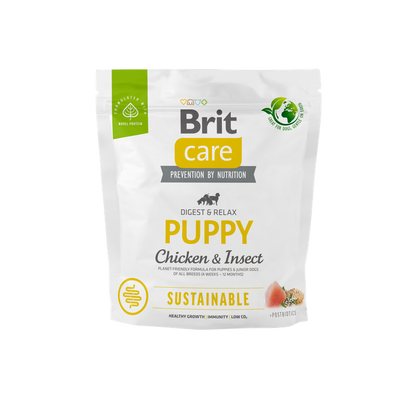 Brit Care Dog Sustainable Puppy - за кученца от всички породи за добро храносмилане и засилване на имунитета