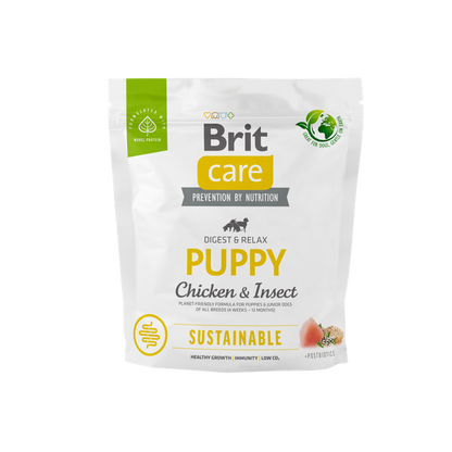 Brit Care Dog Sustainable Puppy - за кученца от всички породи за добро храносмилане и засилване на имунитета