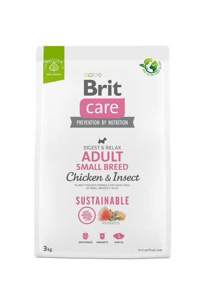 Brit Care Dog Sustainable Adult Small Breed - за кучета от малки породи за подобряване на физическото състояние