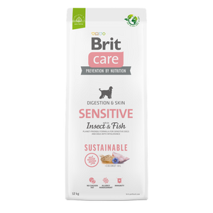 Brit Care Dog Sustainable Sensitive - храна за кучета с хранителна непоносимост с насекоми и риба