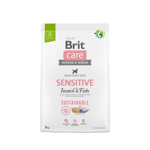 Brit Care Dog Sustainable Sensitive - храна с насекоми и риба за кучета с чувствителна кожа