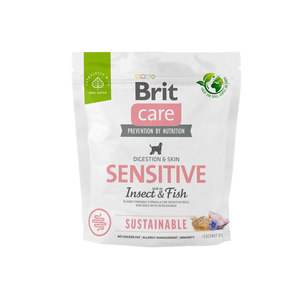 Brit Care Dog Sustainable Sensitive - храна с насекоми и риба за кучета с чувствителна кожа