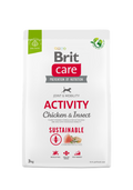 Brit Care Dog Sustainable Activity -  храна за кучета и кучета с повишена активност с пилешко месо и насекоми
