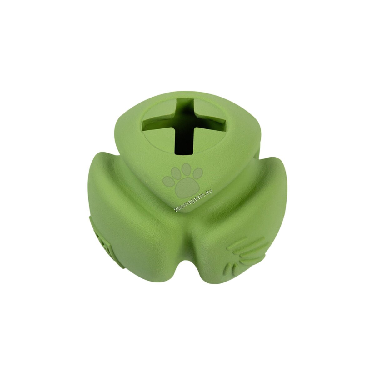 Waudog Natural Dog Toy Ball - играчка за лакомства от биоразградима гума 7 см, зелен