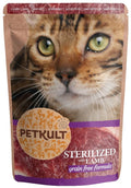Petkult Sterilized Cat Lamb - пълноценен пауч за кастрирани котки с агнешко 100 гр