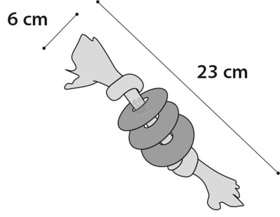 Flamingo Toy Puppy Loekie Ring and Cord - играчка за кученце 23 / 6 / 6 см