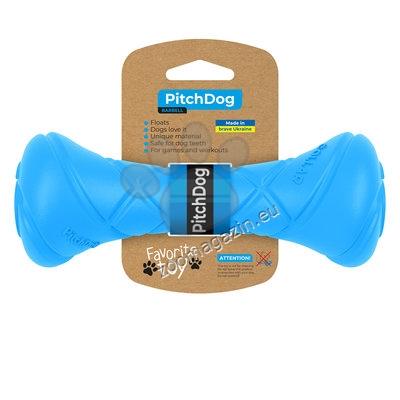 PitchDog Game barbell - гумена гиричка за игра във вода, син 7см