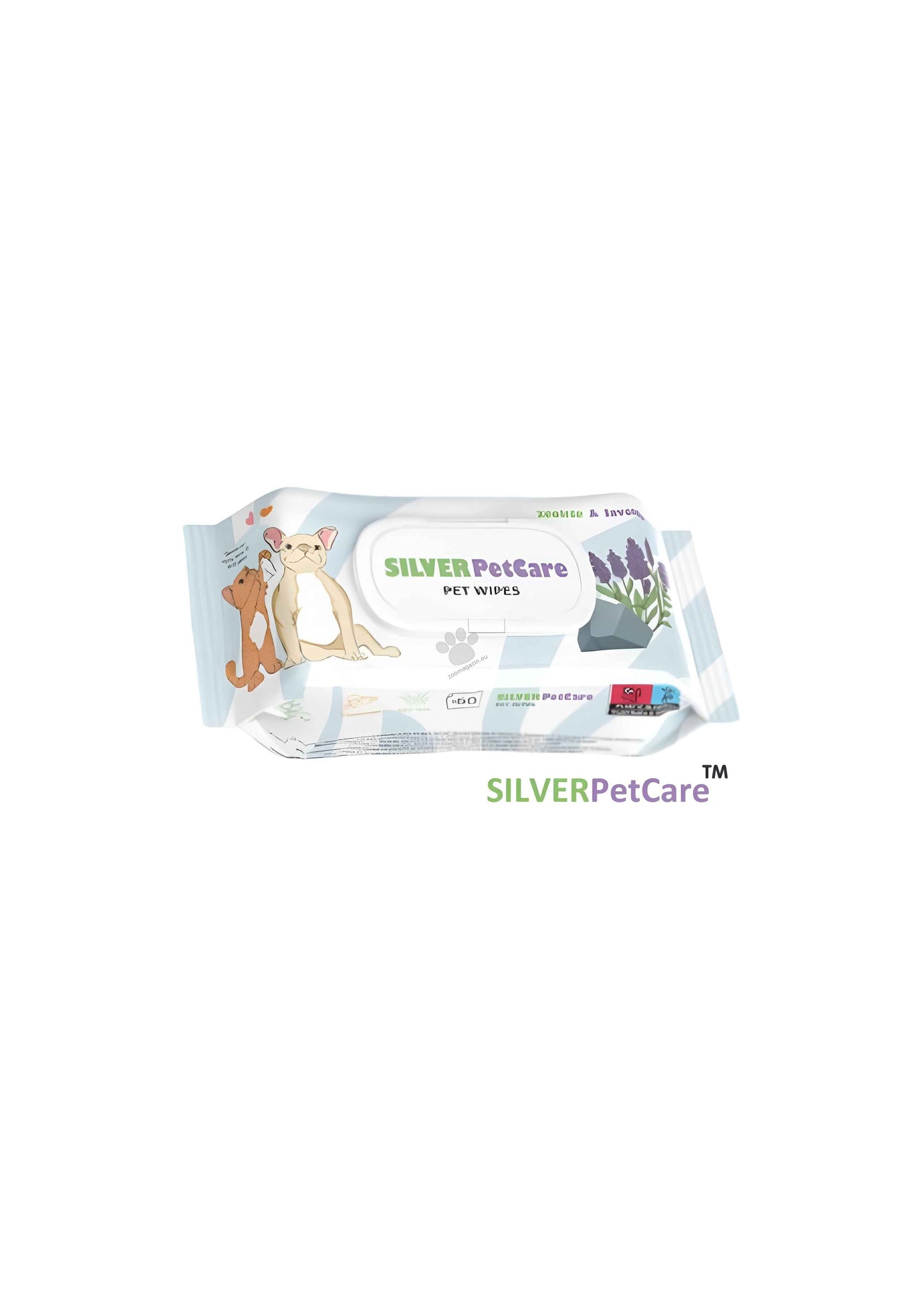 Silver PetCare - мокри кърпички със зеолит и лавандула 60 бр