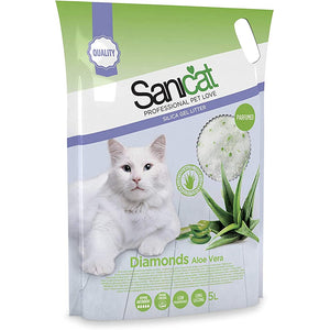Sanicat Diamonds Aloe Vera - силиконова котешка тоалетна с аромат на алое вера