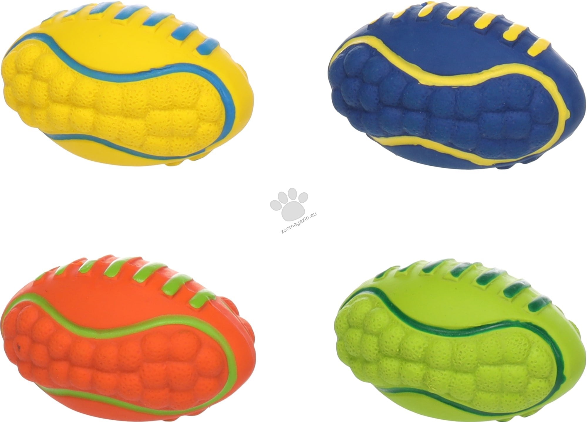 Flamingo Toy Ruggo Rugby - латексова играчка за кучета 7,7 / 4,9 / 6,2 ...