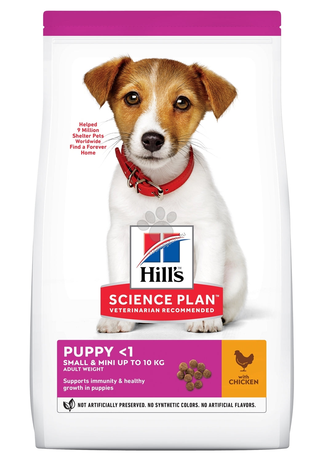 РАЗПРОДАЖБА Hills Science Plan Small and Mini Puppy - пълноценна суха храна с пилешко месо, за дребни и миниатюрни породи кучета от отбиване до 1 година, за бременни и кърмещи кучета