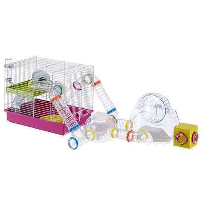 Ferplast Cube fri4836 - къщичка за гризачи / жълт, син / 12,5 / 9,5 / 10,5 см