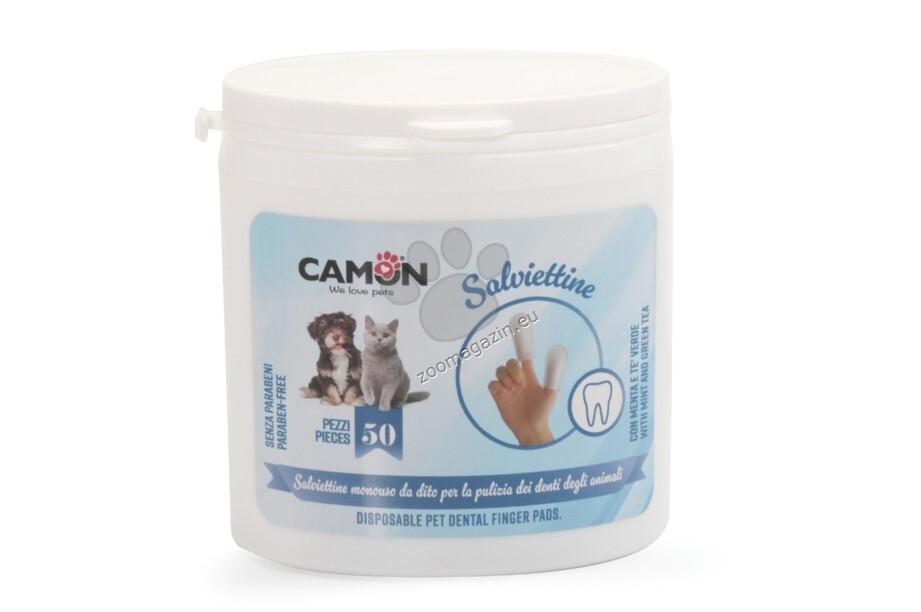 Camon Disposable Pet Dental Finger Pads - наппръстници за почистване на зъби 50 гр