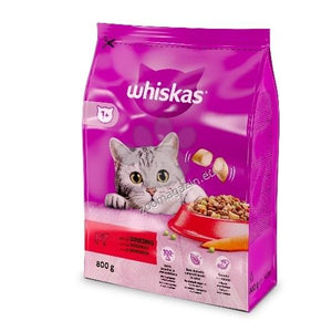 Whiskas Adult Beef - суха храна за котки с говеждо месо 800 гр