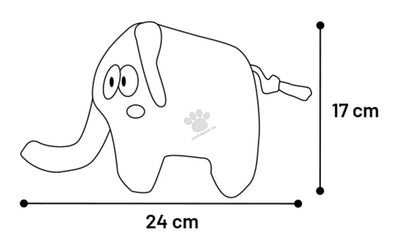 Flamingo Toy Saffia Elephant with Rope - плюшена играчка 24 / 7,5 / 17 см