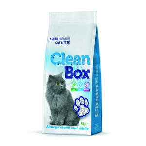 Clean Box Super Premium - постелка за котешка тоалетна от бял бентонит / натурална / 5 кг.
