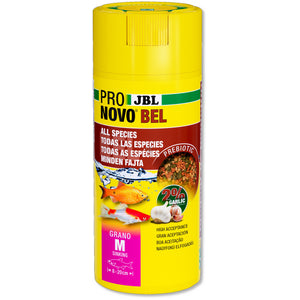 JBL ProNovo Bel Grano Click M - основна храна на гранули за всички аквариумни рибки 250 мл