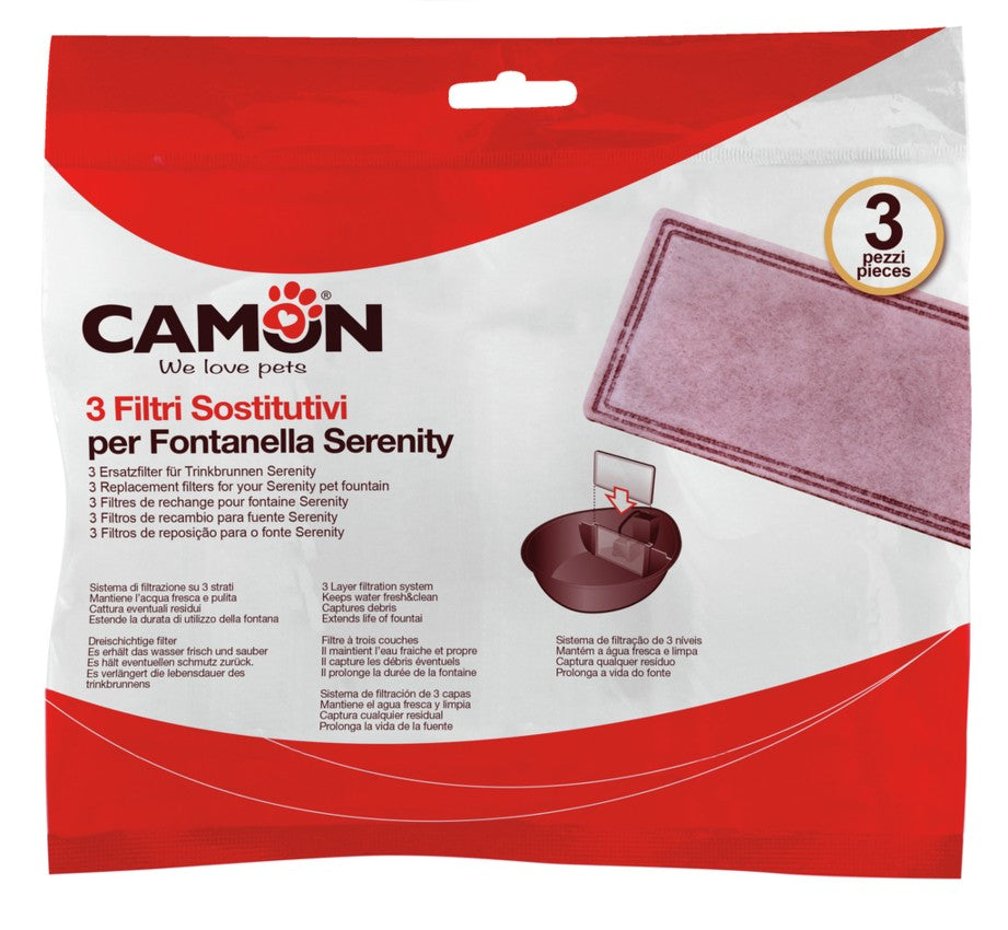 Camon Replacement Filters - резервни филтри за смяна 3 бр, за автоматична поилка A747