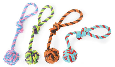 Camon Cotton Toy with Handle and Ball - топка с въже 30 см