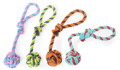 Camon Cotton Toy with Handle and Ball - топка с въже 30 см
