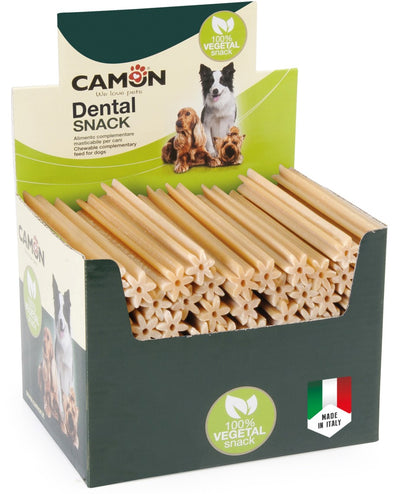 Camon Dental Stick Natural M - дентални растителни лакомства, кутия 18 см, 4,2 кг