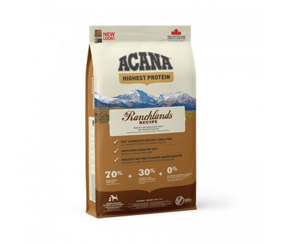 Acana - Grain Free Ranchlands - с червени меса, подходяща за всички породи 11.4 кг.