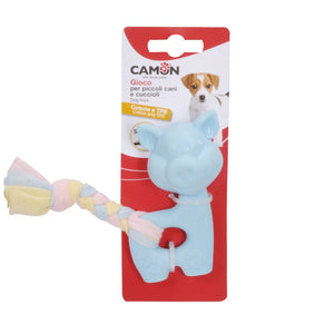 Camon TPE Small Animals with Cotton Plait and Squeaker - кучешка играчка 10 см
