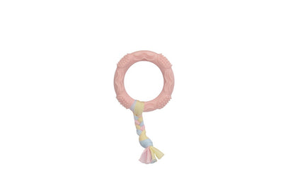 Camon TPE Ring with Cotton Plait - кучешка играчка 7 см