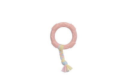 Camon TPE Ring with Cotton Plait - кучешка играчка 7 см