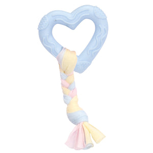 Camon TPE Heart with Cotton Plait - кучешка играчка 7 см