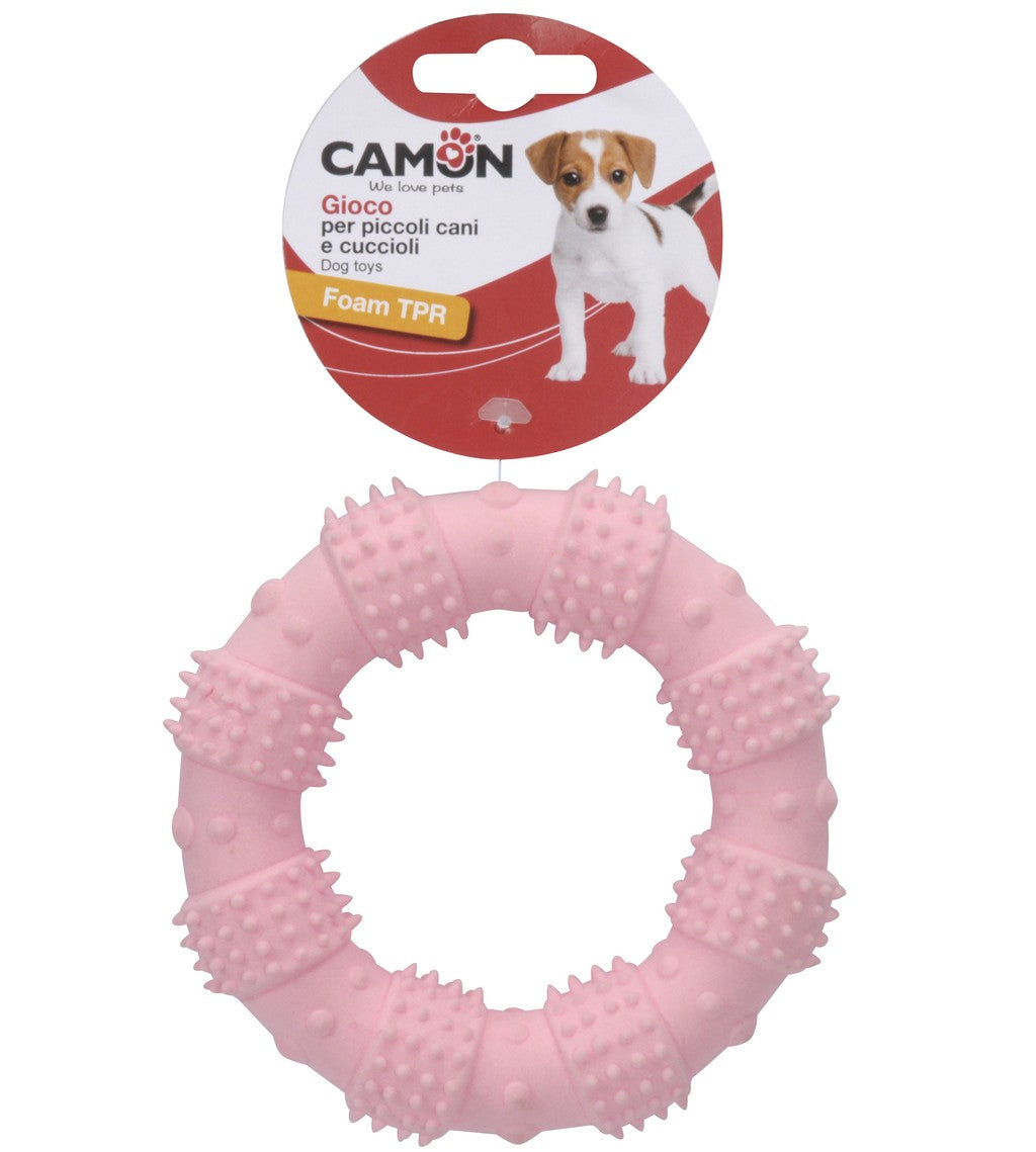 Camon TPR Dog Toy Ring - играчка за куче от термопластичен каучук 12 см