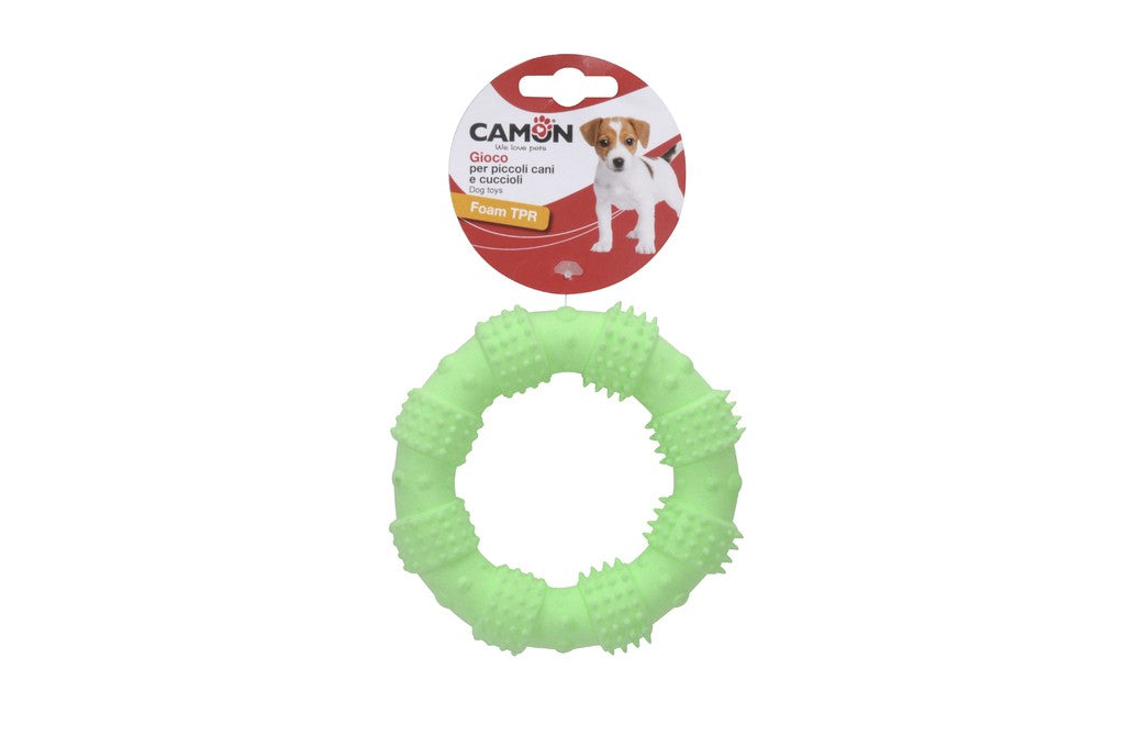 Camon TPR Dog Toy Ring - играчка за куче от термопластичен каучук 12 см