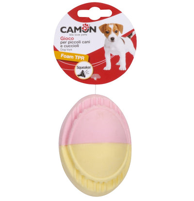 Camon TPR Foam Oval Ball With Sqeaker - играчка за куче 9 см