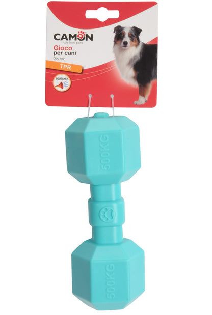 Camon Dog Toy TPR Dumbbell with Squeaker - играчка за куче от термопластичен каучук 20 см