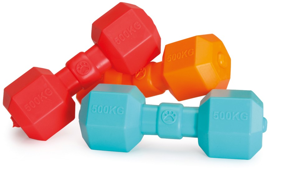Camon Dog Toy TPR Dumbbell with Squeaker - играчка за куче от термопластичен каучук 20 см