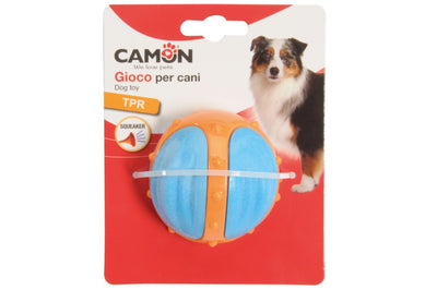 Camon Dog Toy TPR Ball with Squeaker - играчка за куче от термопластичен каучук 6 см