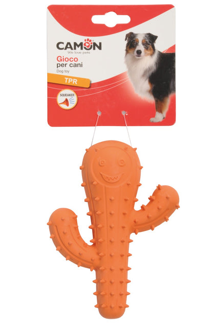 Camon Dog Toy Rubber Cactus with Squeaker - гумена играчка за куче 15 см