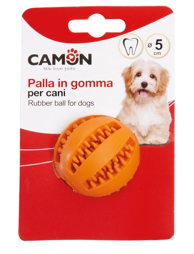 Camon Rubber Toy Dental Fun Baseball - дентална кучешка играчка 5 см