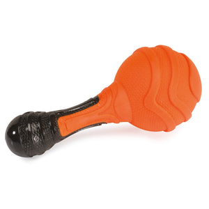 Camon TPR Bicolor Dumbbell with Ball and Squeaker - кучешка играчка 20 см