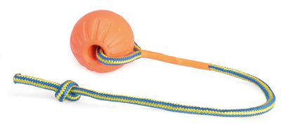 Camon Eva Ball with Rope - гумена топка с въже за дърпане 9 см