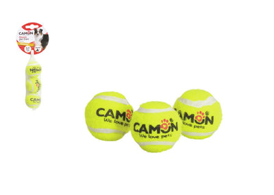 Camon Tennis Ball with Squeaker - тенис топки със звк 3 броя / 3,7 см