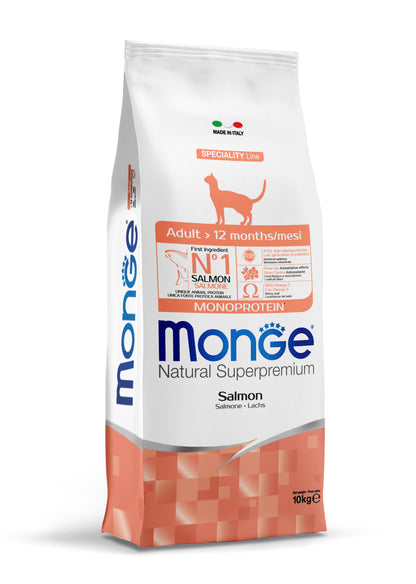 Monge Cat Adult Salmon - суха храна за котки със сьомга 10 кг