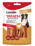 Camon Treats Snack Soft Chicken Strips - деликатесно лакомство със сушено чисто пилешко месо 80 гр