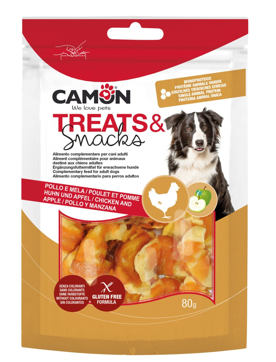 Camon Chicken and Apple - лакомства за куче с пилешко месо и ябълка 80 гр