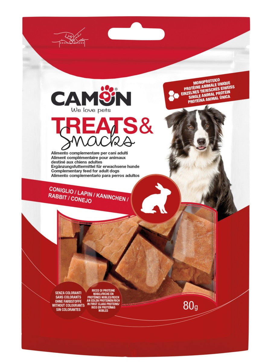 Camon Treats Snacks - меки хапки в формата на кубчета със заешко месо 80 гр