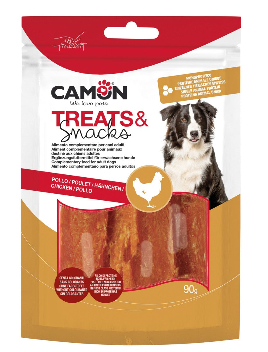 Camon Crispy Chicken Jerky - лакомство за кучета с пилешко месо 90 гр