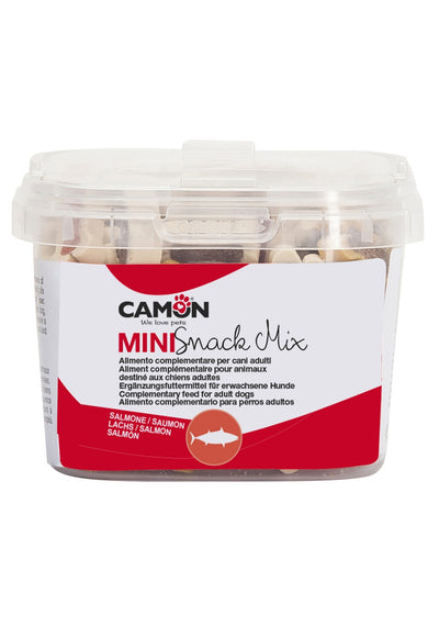 Camon Snackbox Mini Bones - меки наградки за куче под формата на кокалче със сьомга 140 гр