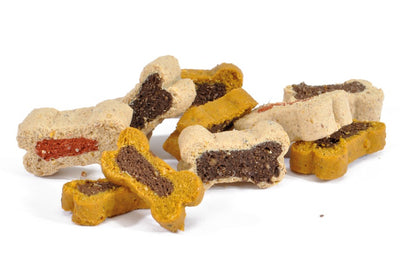 Camon Snackbox Mini Bones - меки наградки за куче под формата на кокалче със сьомга 140 гр