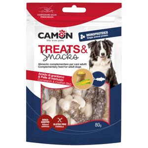 Camon Treats Snacks - кокал от телешка кожа, обвит със сьомга 80 гр